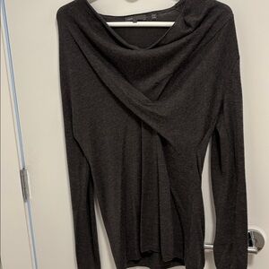 Vince Charcoal Gray Silk Cashmere  Neck Sweater Size S